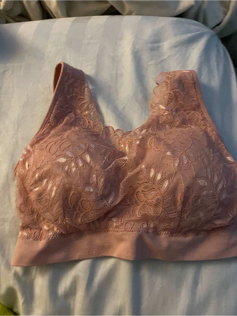 Breezies Lace Bra in Dusty Rose